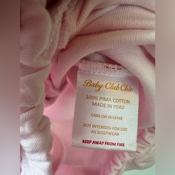 Baby Club Chic Convertible Gown Pink w/Knit Collar (Size 0-3 Months) - Picture 6 of 6